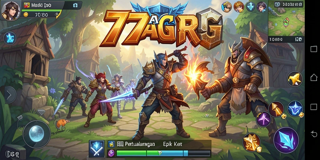 Tampilan gameplay RPG yang seru dan mendebarkan di 77AG.