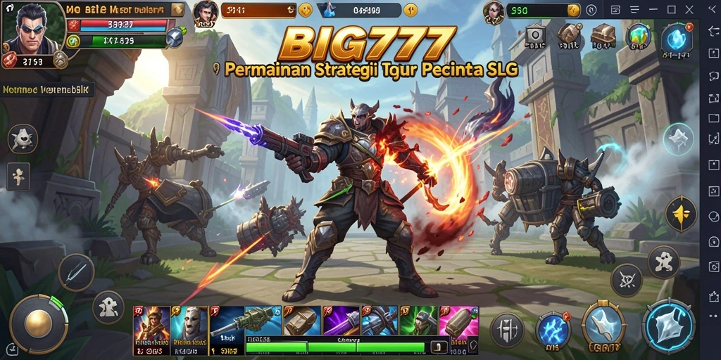 Tangkapan layar BIG77 menunjukkan pertempuran strategis yang epik dan gameplay yang mendalam.