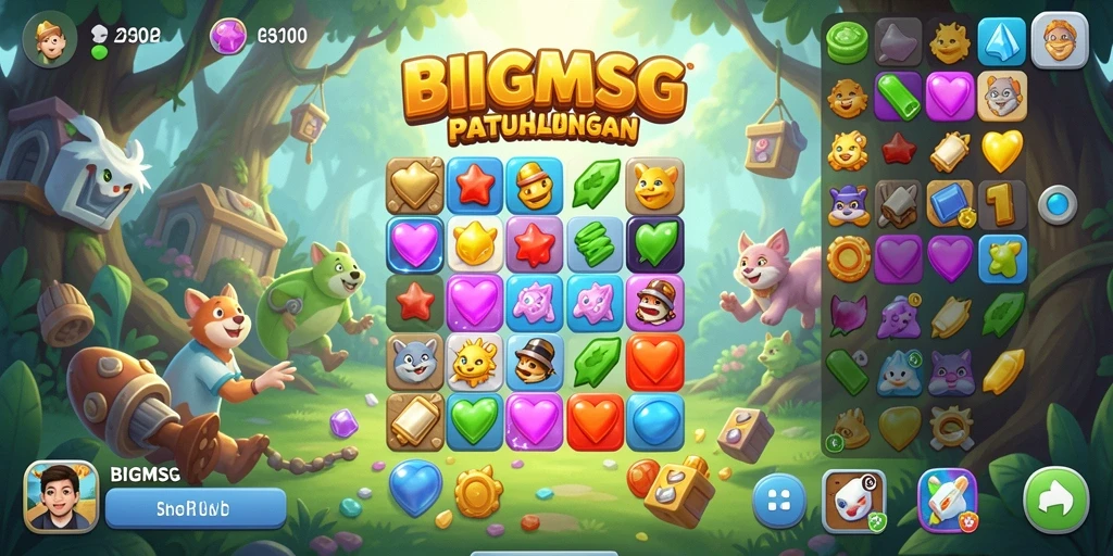 Tampilan gameplay seru dari BIGMSG yang menarik.