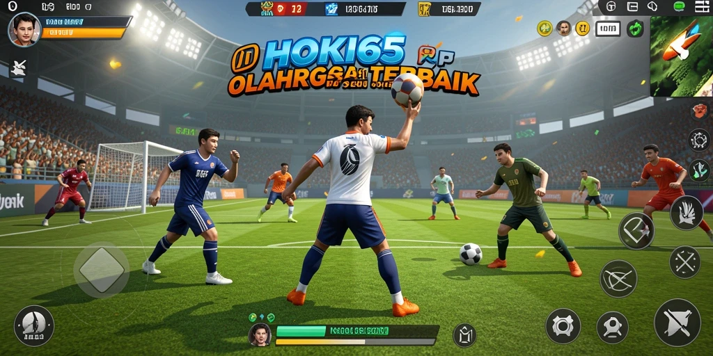Tangkapan layar utama HOKI65 menampilkan aksi seru olahraga dalam permainan.