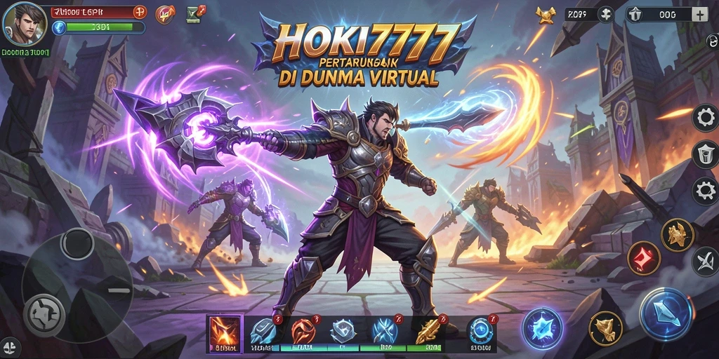 Screenshot gameplay HOKI777 menampilkan aksi pertarungan yang seru.