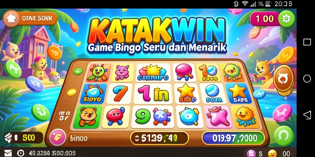 Tampilan utama gameplay Bingo KATAKWIN yang mengasyikkan.