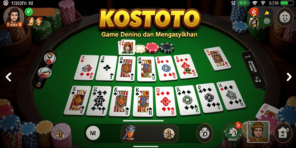 Gameplay seru KOSTOTO dalam permainan Domino yang kompetitif.