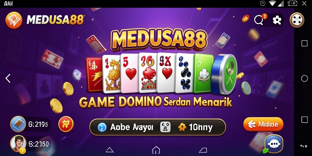 Screenshot permainan MEDUSA88 dengan pemain sedang bermain Domino.