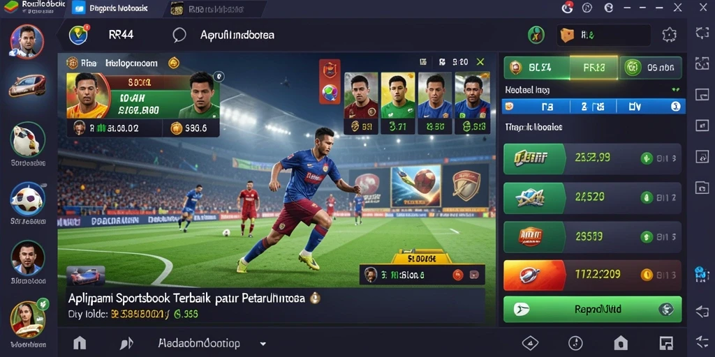 Screenshot RR44 menampilkan dashboard taruhan olahraga yang interaktif dan menarik.