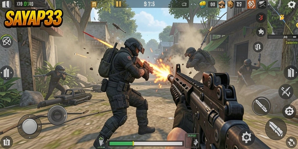 Tampilan seru dari gameplay TPS SAYAP33.
